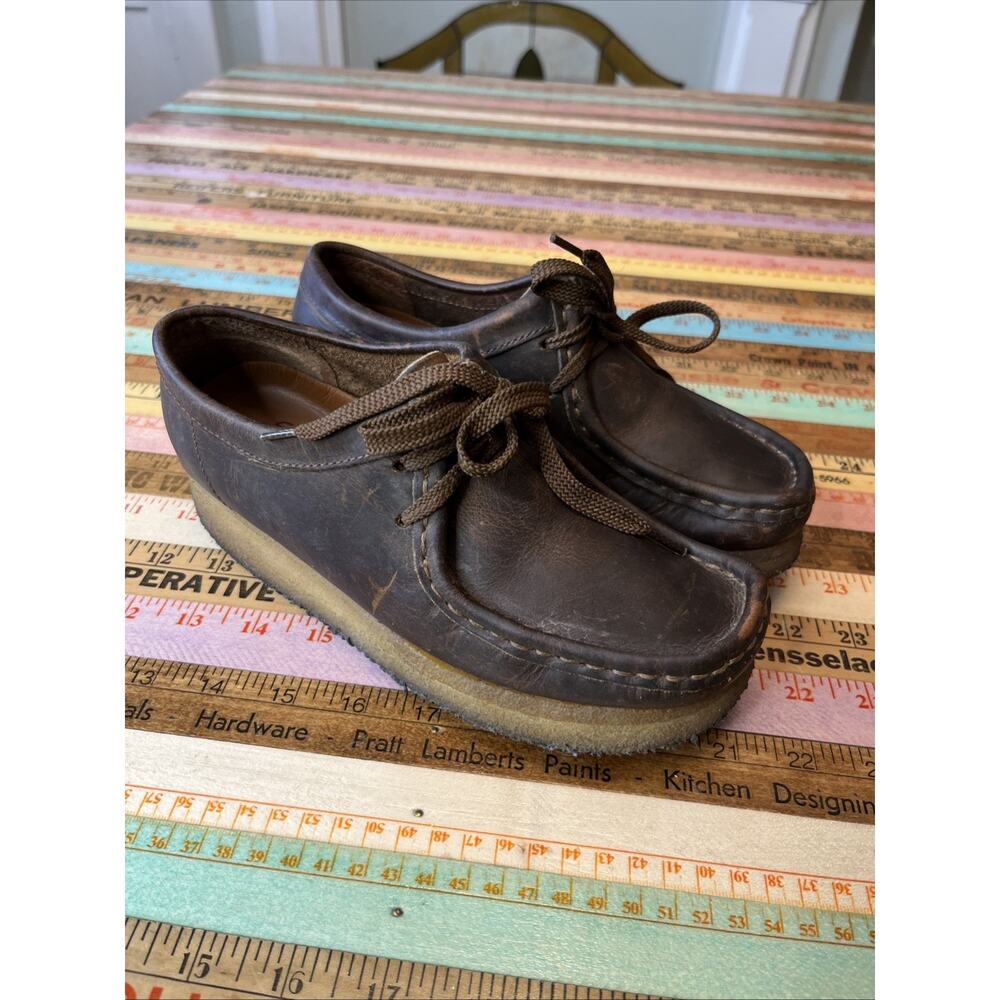 Clarks Originals Wallabee Shoes Brown Leather Women US 6 EU 36 Classic